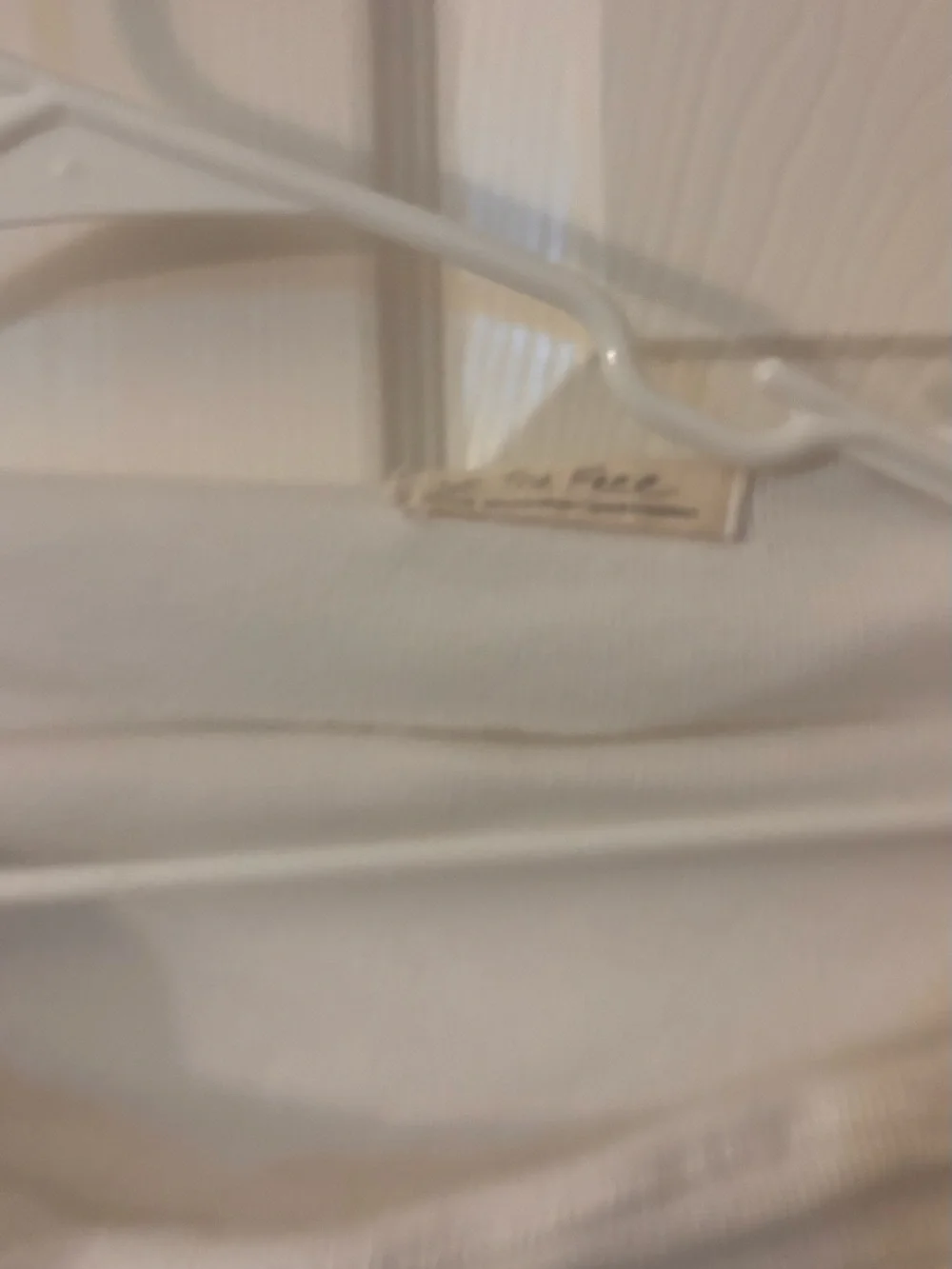 Free People White Off-Shoulder Ribbed Long Sleeve Top